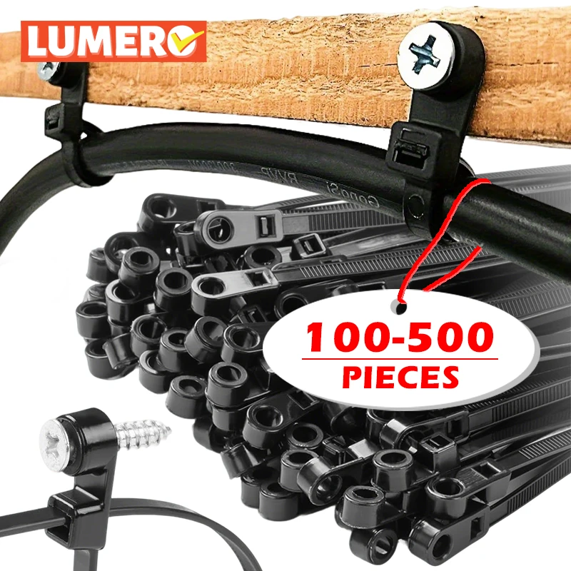 Screw Hole Cable Ties, Heavy Duty Nylon Zip Ties, Self Locking Mountable Cable Ties, for Cable Management Wall Panel Automotive
Screw Hole Cable Ties, Heavy Duty Nylon Zip Ties, Self Locking Mountable Cable Ties, for Cable Management Wall Panel Automotive