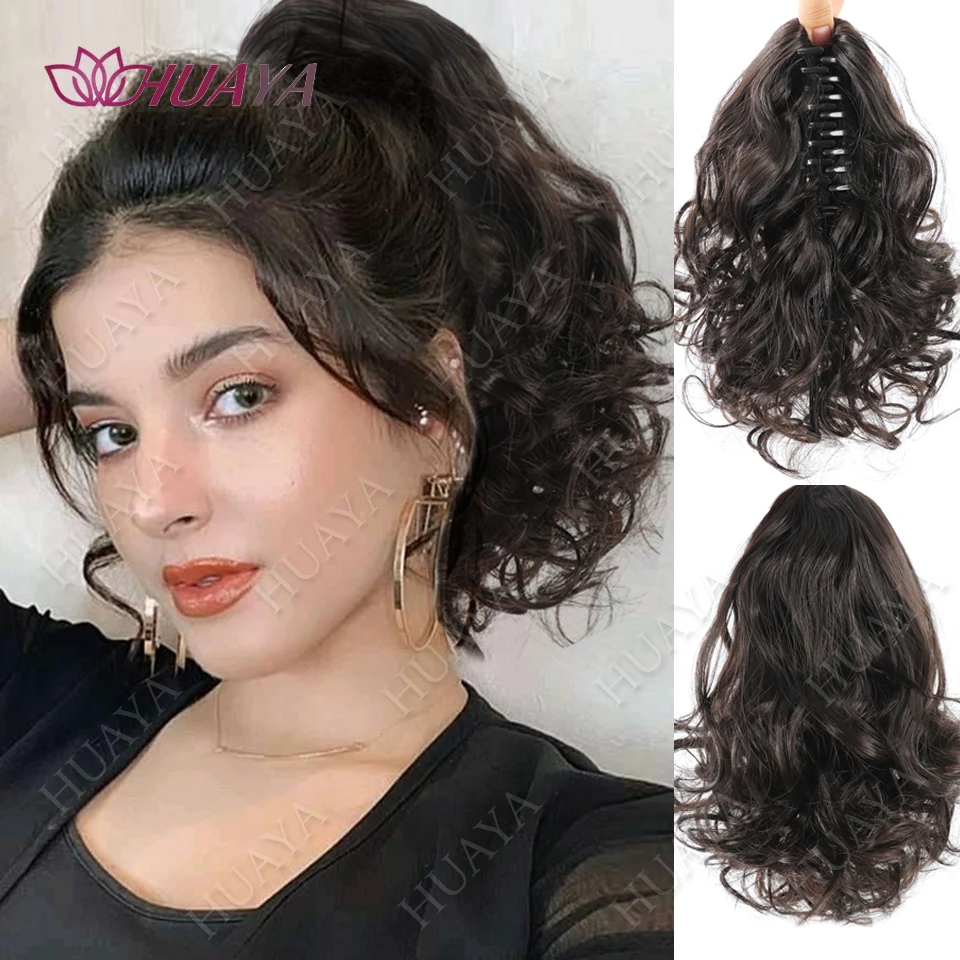 10-дюймовый синтетический хвостик, короткий зажим для когтей, наращивание волос в конский хвост, вьющиеся волнистые хвостики, шиньоны для женщин, черный цвет
10-дюймовый синтетический хвостик, короткий зажим для когтей, наращивание волос в конский хвост, вьющиеся волнистые хвостики, шиньоны для женщин, черный цвет