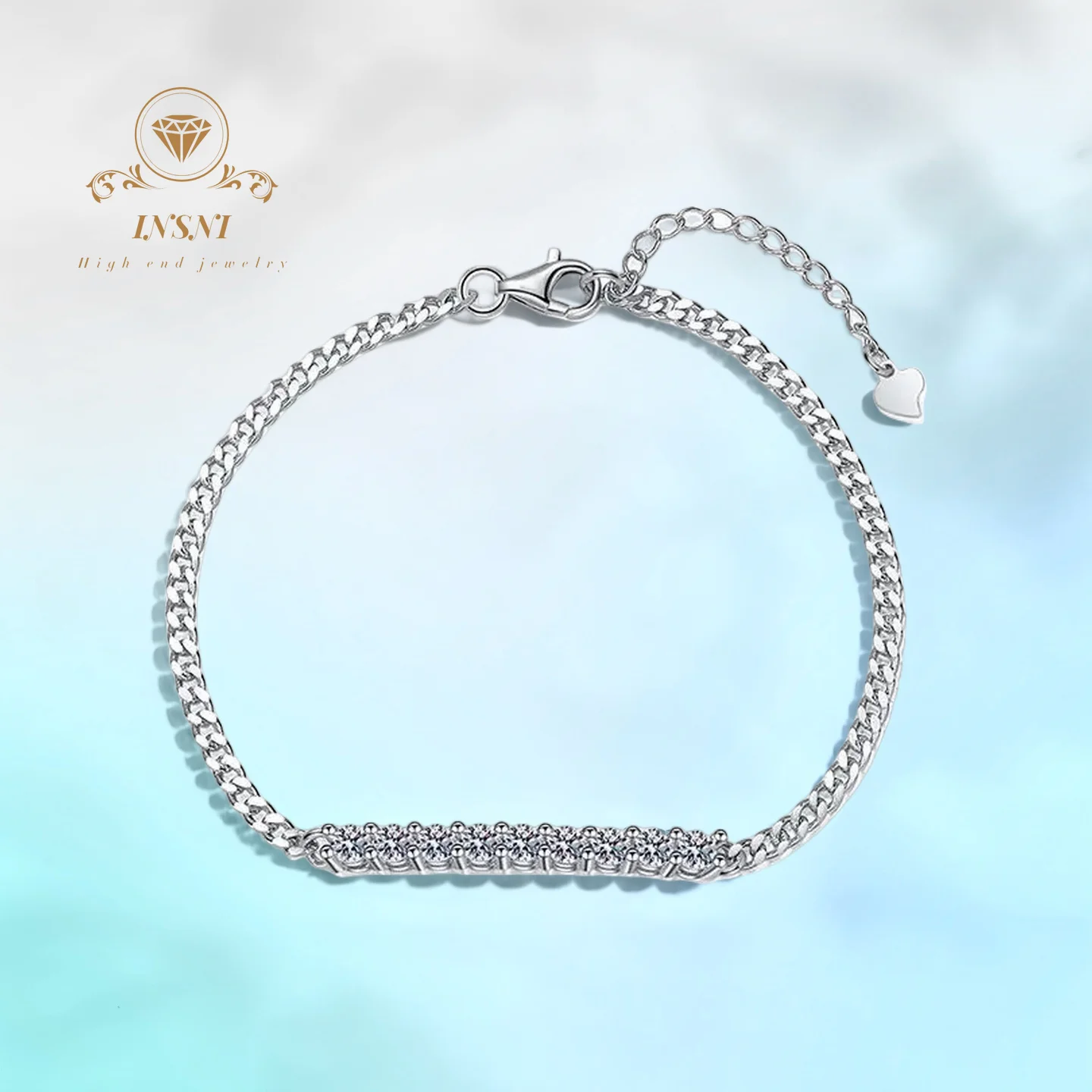 0.9ct D Color Moissanite S925 Silver Cuban Smile Bracelet with 0.1ct Diamond GBA Certified Luxury Women's Trendy Accessories
0.9ct D Color Moissanite S925 Silver Cuban Smile Bracelet with 0.1ct Diamond GBA Certified Luxury Women's Trendy Accessories
