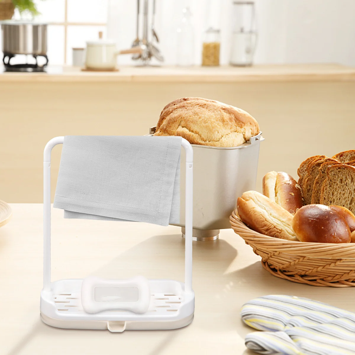 2Pcs Plastic Kitchen Storage Rack Towel Shelf Space Saving Non-Punching Tea Towel Hanger for Bathroom Kitchen Use
2Pcs Plastic Kitchen Storage Rack Towel Shelf Space Saving Non-Punching Tea Towel Hanger for Bathroom Kitchen Use