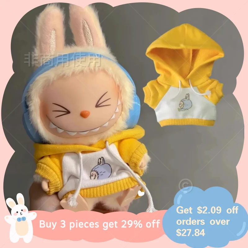 15/17cm Labubu Outfit Doll Clothes Pullover Hoodie Hooded Sweatshirt Trendy Comfortable Clothing for Labubu Collectors
15/17cm Labubu Outfit Doll Clothes Pullover Hoodie Hooded Sweatshirt Trendy Comfortable Clothing for Labubu Collectors