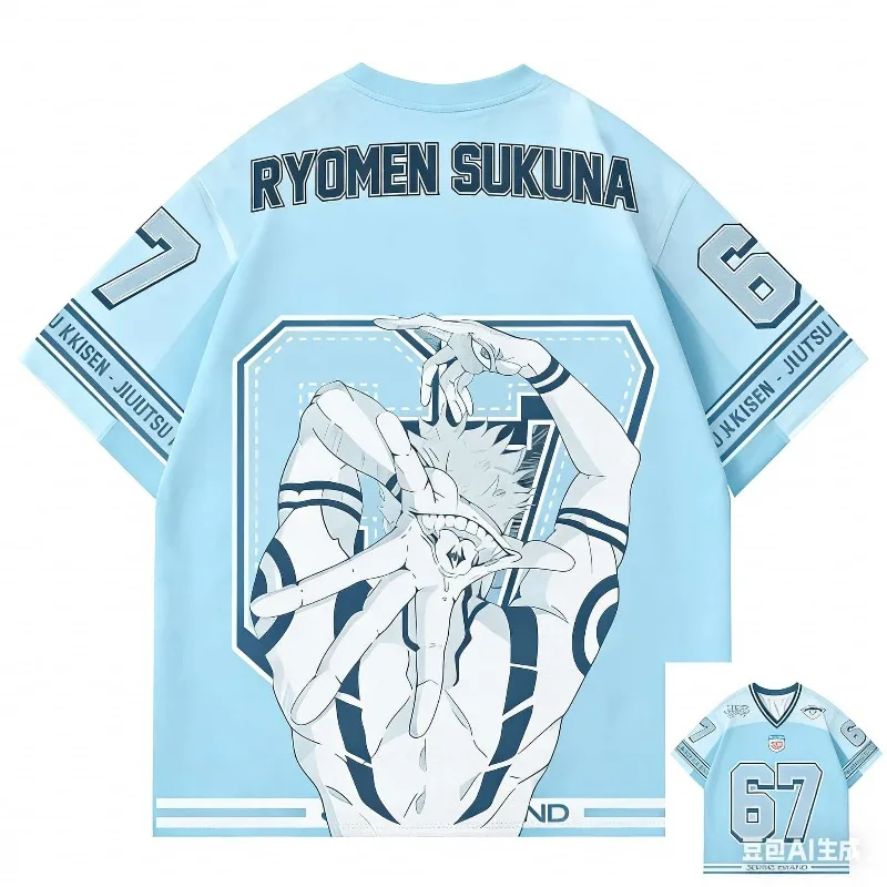 Футболка оверсайз с V-образным вырезом и коротким рукавом Jujutsu Kaisen Ryomen Sukuna, в стиле Harajuku, уличная одежда, подарок для фанатов аниме
Футболка оверсайз с V-образным вырезом и коротким рукавом Jujutsu Kaisen Ryomen Sukuna, в стиле Harajuku, уличная одежда, подарок для фанатов аниме