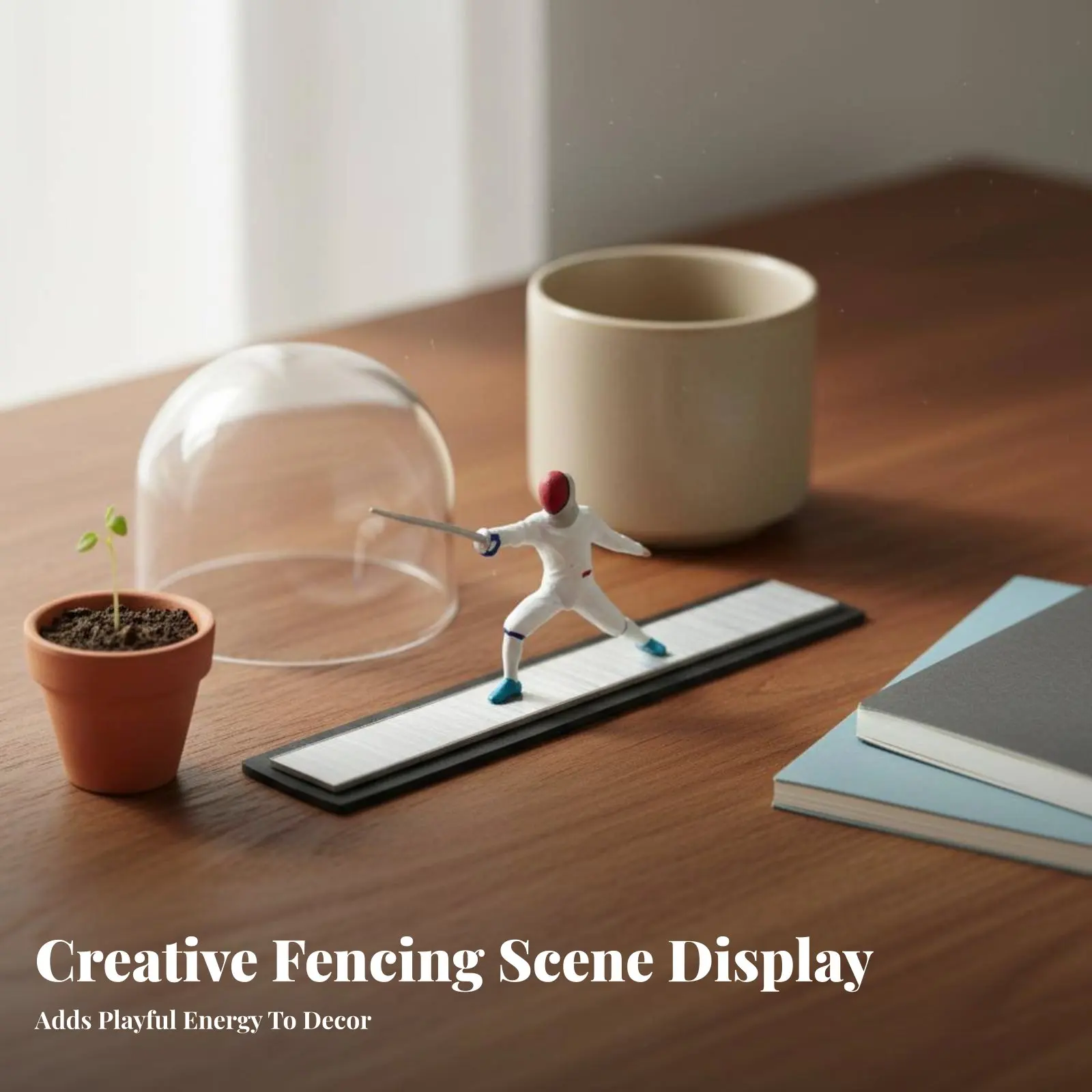 1:64 Scale Fencer Figure Collectible 1:64 Scale Fencing Figure Miniature Landscape Fencer Statue Photography Prop for Collectors
1:64 Scale Fencer Figure Collectible 1:64 Scale Fencing Figure Miniature Landscape Fencer Statue Photography Prop for Collectors