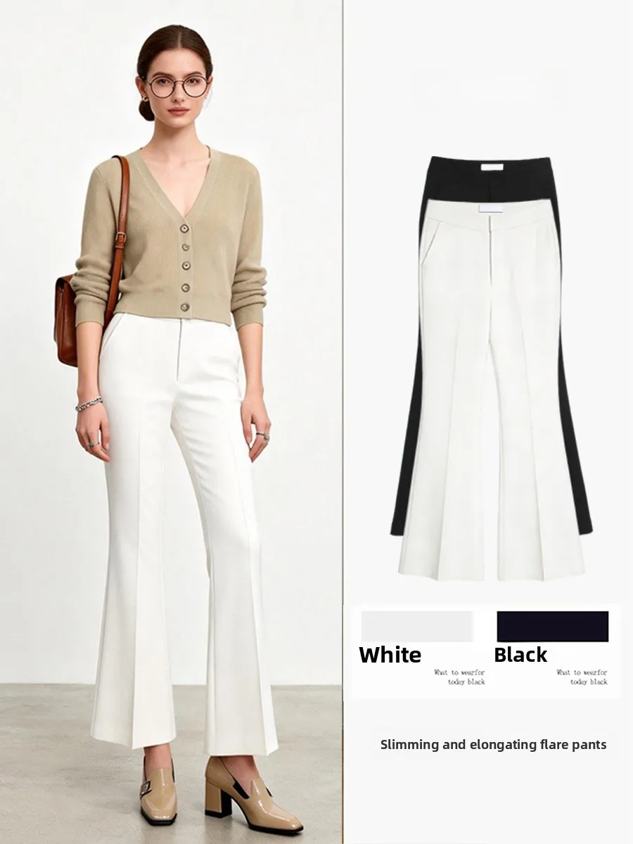 High Waist Draped Casual Pants Women's Spring Autumn White Bell Bot Commute Slimming Suit Korean Sle Polyester Fiber
High Waist Draped Casual Pants Women's Spring Autumn White Bell Bot Commute Slimming Suit Korean Sle Polyester Fiber