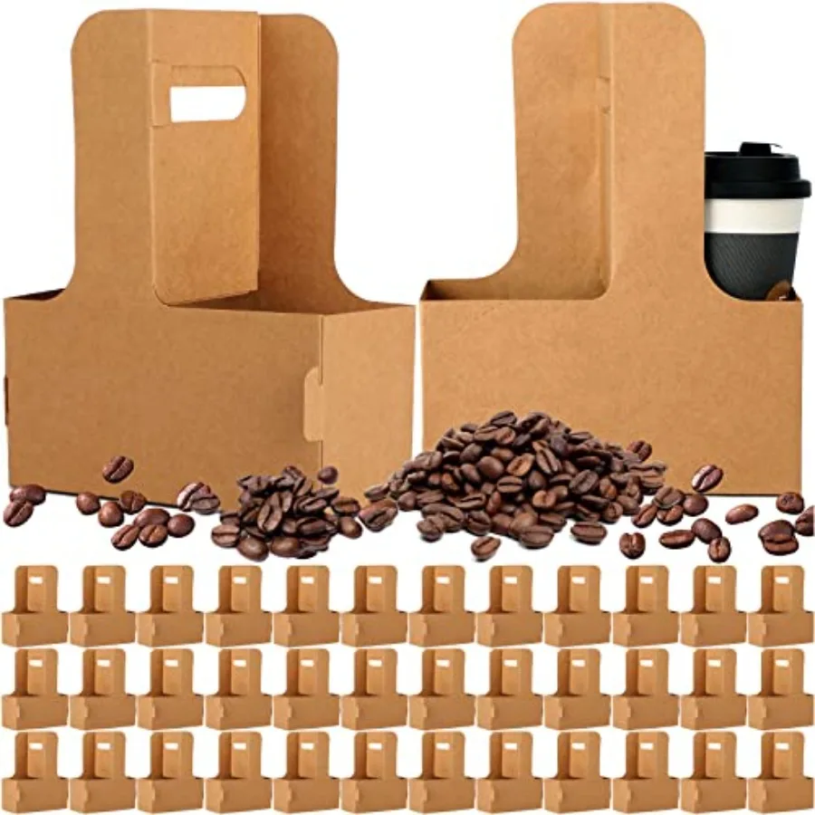 100 Pack 2 Cup Drink Carrier Handled Drink Carrier Holder Disposable Paper Holder Cup with Handle Take Out to Go Coffee for Res
100 Pack 2 Cup Drink Carrier Handled Drink Carrier Holder Disposable Paper Holder Cup with Handle Take Out to Go Coffee for Res