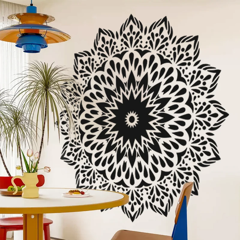 Гигантская мандала, цветочный трафарет для стен 150-230 см, экологически чистый пластиковый многоразовый шаблон в стиле ретро для рисования стен
Гигантская мандала, цветочный трафарет для стен 150-230 см, экологически чистый пластиковый многоразовый шаблон в стиле ретро для рисования стен