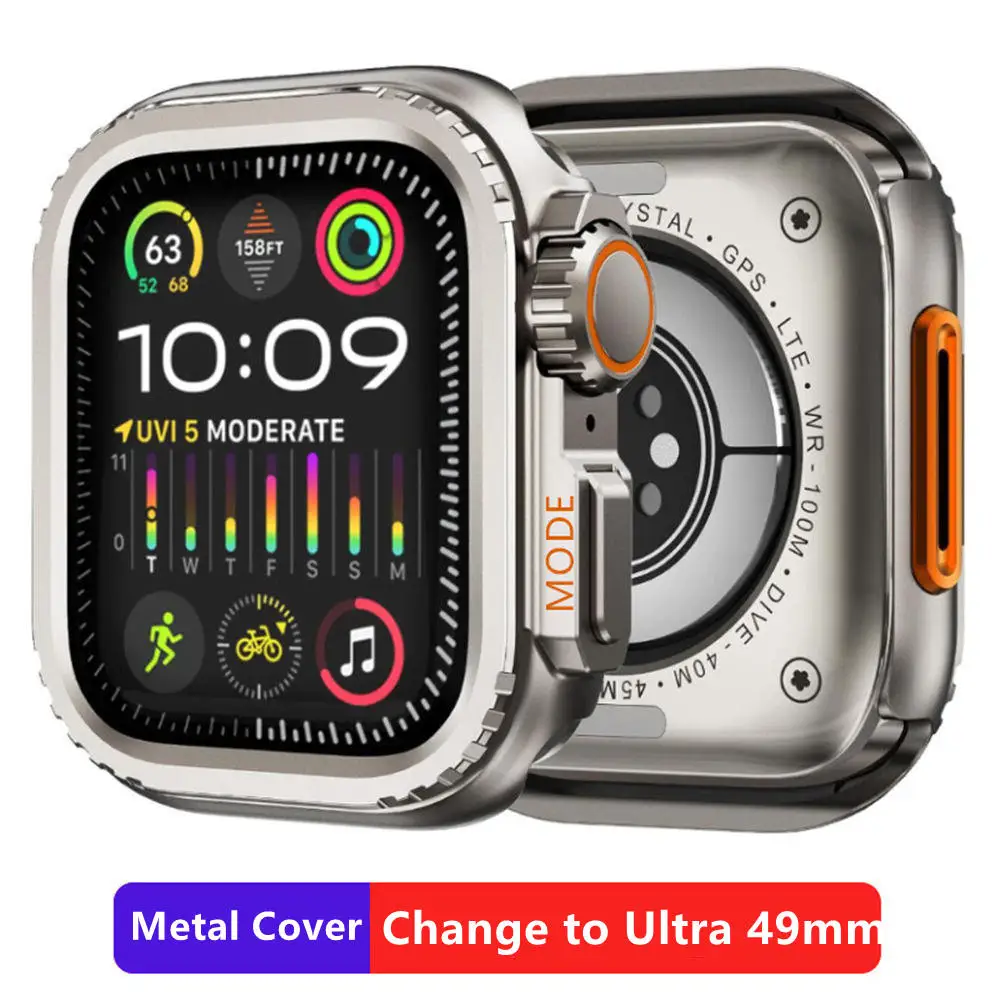 Тонкий спортивный металлический бампер для Apple Watch серии 9, 8, 7, 6, 5, 4 секунды, замените на Apple Watch Ultra 49 мм, защитный бронированный чехол
Тонкий спортивный металлический бампер для Apple Watch серии 9, 8, 7, 6, 5, 4 секунды, замените на Apple Watch Ultra 49 мм, защитный бронированный чехол