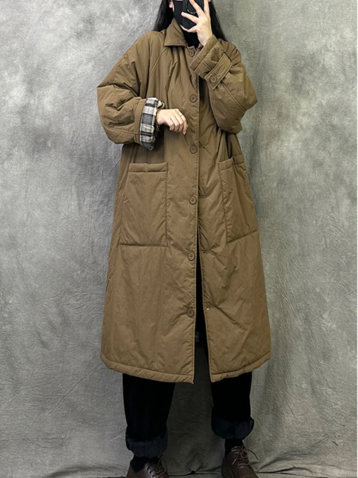 Original Thiened Cotton Jaet Windbreaker Long Women's Coat 2024 New Winter Loose plus Size Ele Sle Commute Vintage
Original Thiened Cotton Jaet Windbreaker Long Women's Coat 2024 New Winter Loose plus Size Ele Sle Commute Vintage