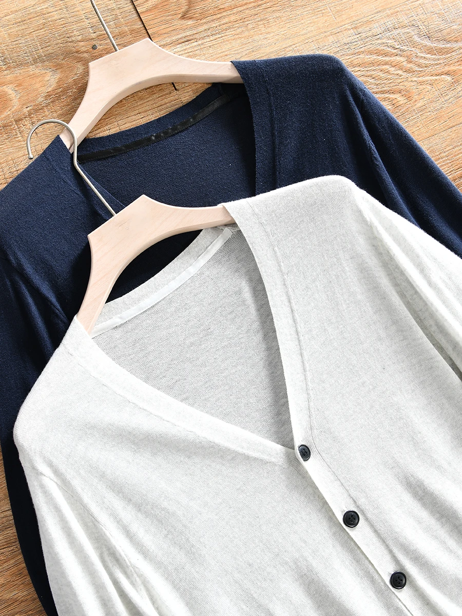 Men's Knitted V-Neck Open Cardigan Sweater Thin Breathable Moisture-Wicking Pure Cotton Summer Casual Wear Long Sleeve
Men's Knitted V-Neck Open Cardigan Sweater Thin Breathable Moisture-Wicking Pure Cotton Summer Casual Wear Long Sleeve