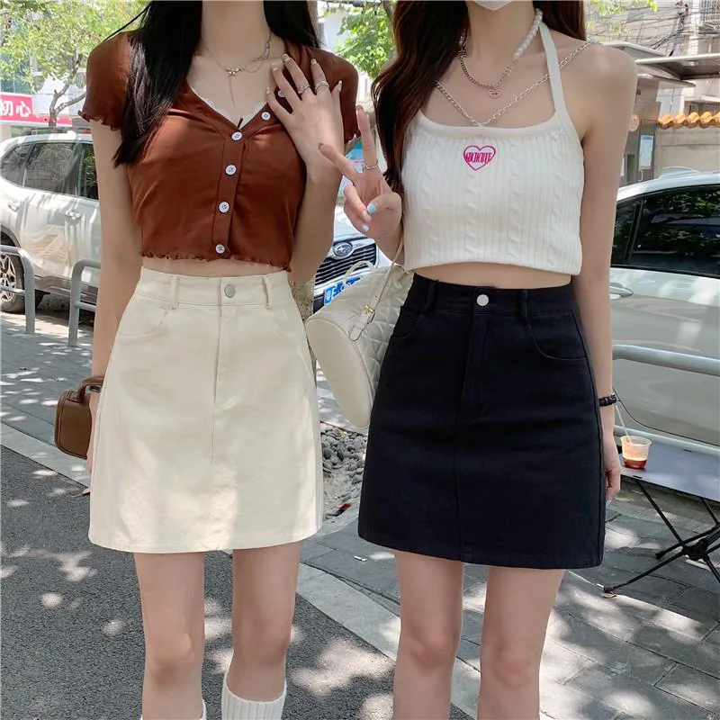 001Korean Street High Waist Skirt Women's Spring and Summer New Slimming All-MatchingaLine Skirt Sheath Half Body
001Korean Street High Waist Skirt Women's Spring and Summer New Slimming All-MatchingaLine Skirt Sheath Half Body