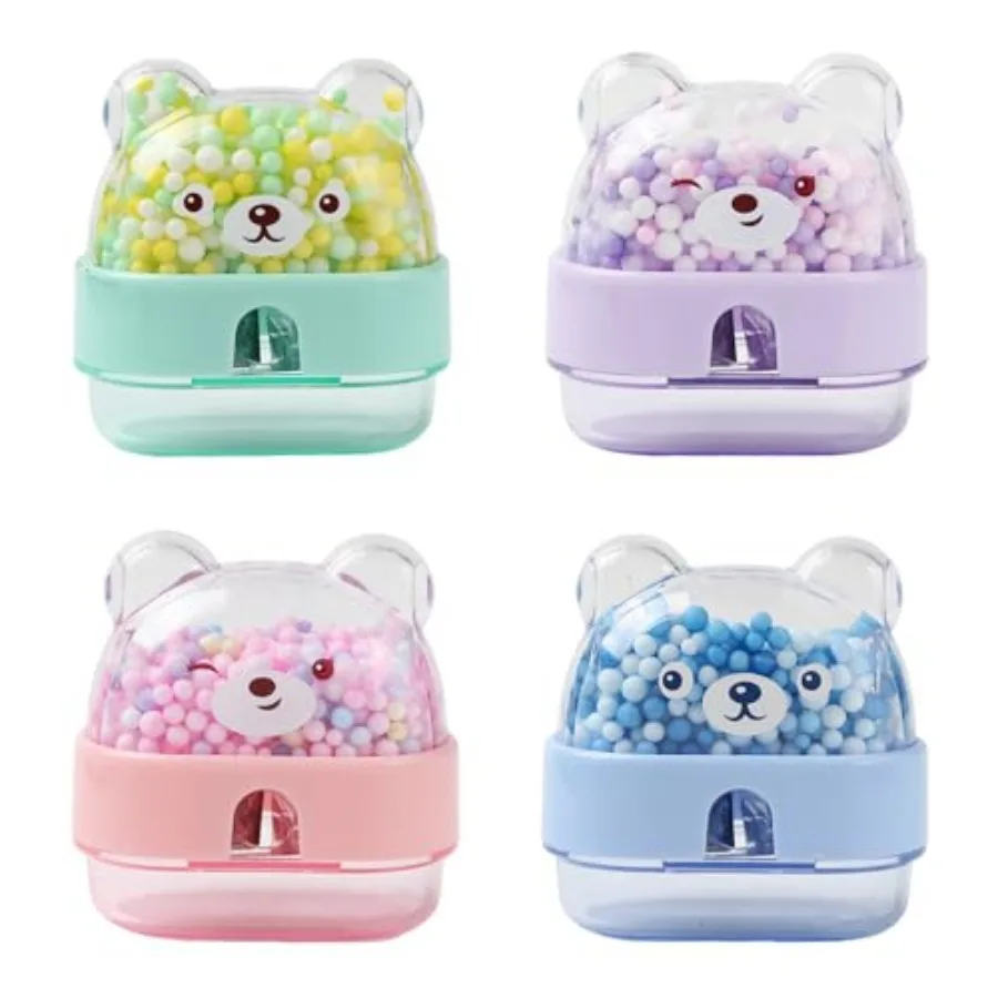 4Pcs Cute Bear Pencil Sharpener Single Sharpener Cute Stationery Manual Sharpener Back to Supplies, Blue
4Pcs Cute Bear Pencil Sharpener Single Sharpener Cute Stationery Manual Sharpener Back to Supplies, Blue