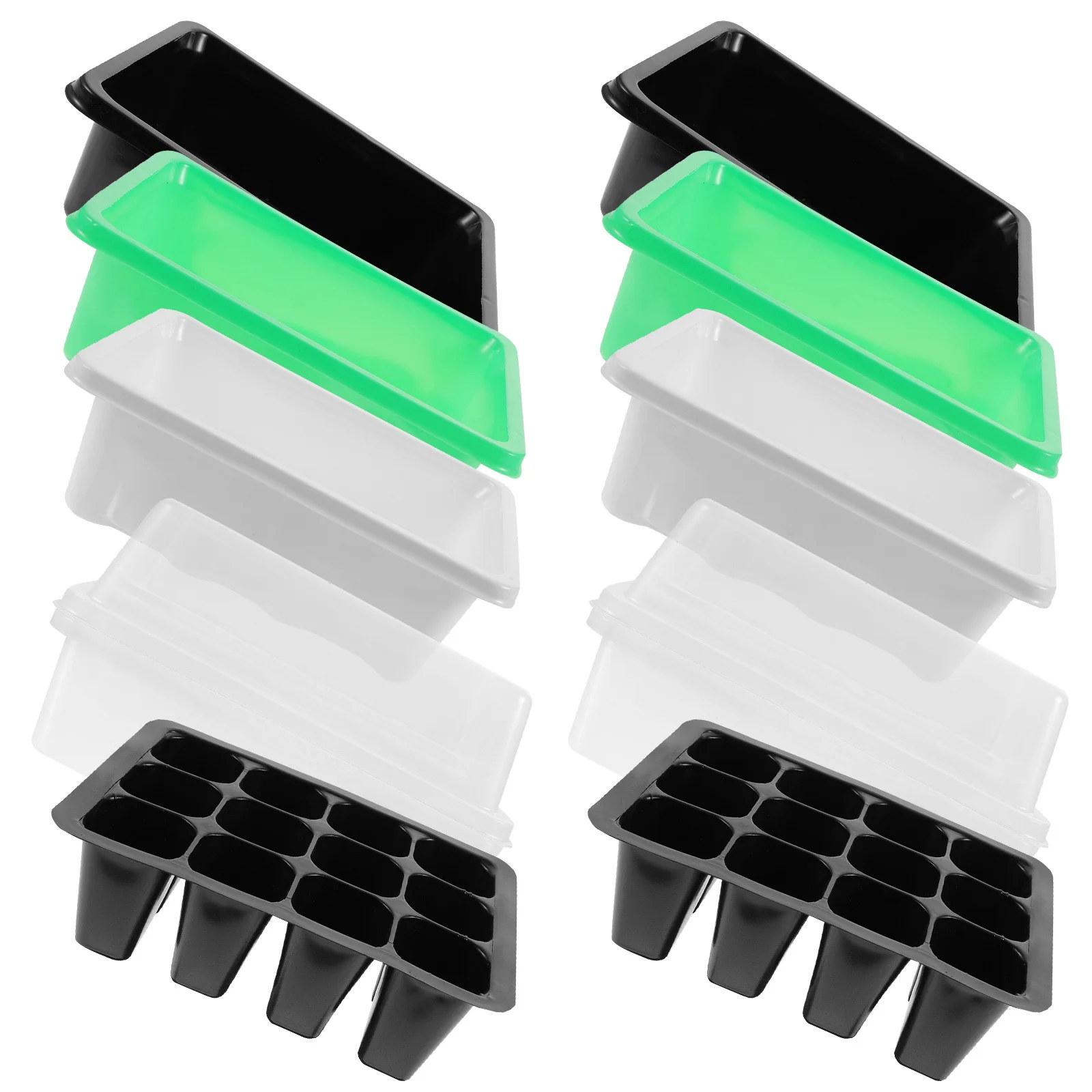 6Pcs Plant Germination Tray 12-Cells Starter Box Plastic Sowing Tray Lightweight Durable for Indoor Outdoor Garden Propagation
6Pcs Plant Germination Tray 12-Cells Starter Box Plastic Sowing Tray Lightweight Durable for Indoor Outdoor Garden Propagation