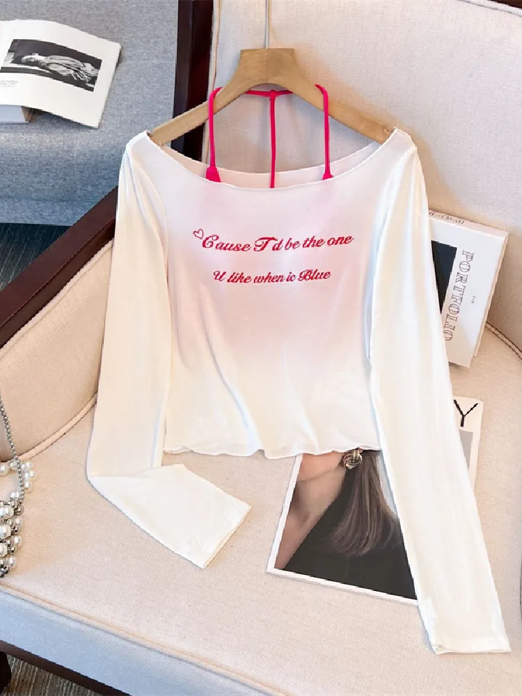 Sexy Spicy Girl Strap Mesh Long Sleeve Two-Piece Set Women Summer Slim Fit Net Sunshade Cover Korean Style Straight Cut Silk Top
Sexy Spicy Girl Strap Mesh Long Sleeve Two-Piece Set Women Summer Slim Fit Net Sunshade Cover Korean Style Straight Cut Silk Top