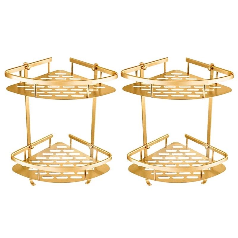 2X Bathroom Gold Shelf Shower Wall Mounted Corner Basket Shampoo Storage Wall Bathroom Shelf
2X Bathroom Gold Shelf Shower Wall Mounted Corner Basket Shampoo Storage Wall Bathroom Shelf