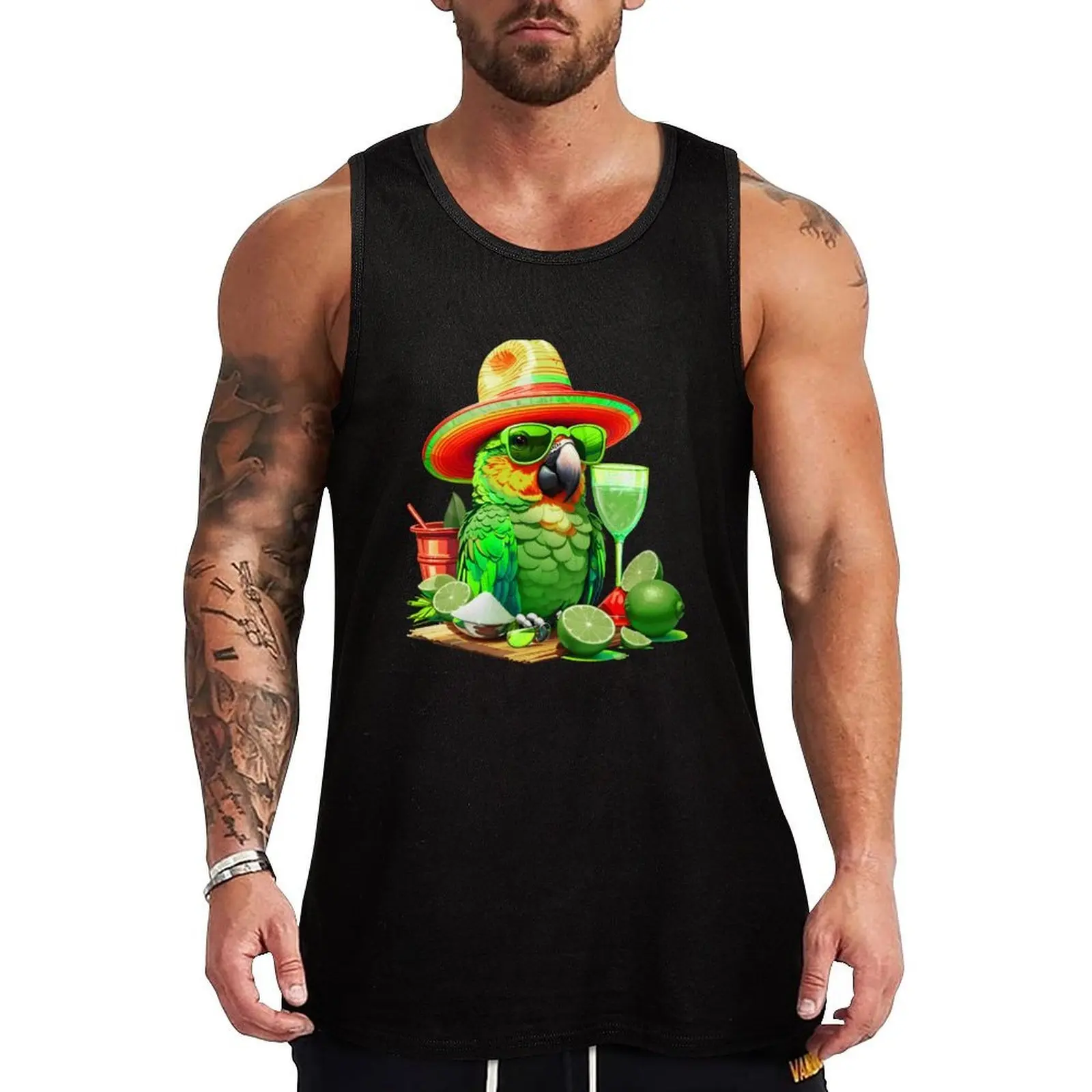 Salt and Lime Parrot Happy Bird in Paradise Tank Top Workout Tank Top Breathable Athletic Fitness Sleeveless
Salt and Lime Parrot Happy Bird in Paradise Tank Top Workout Tank Top Breathable Athletic Fitness Sleeveless