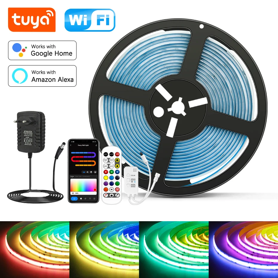 Smart Dreamcolor RGBIC 24V Led Strip Light WiFi Tuya,Bluetooth,Infrared Control 1M 2M 3M 4M 5M 420Leds/m RGB Led Ribbon For Home
Smart Dreamcolor RGBIC 24V Led Strip Light WiFi Tuya,Bluetooth,Infrared Control 1M 2M 3M 4M 5M 420Leds/m RGB Led Ribbon For Home