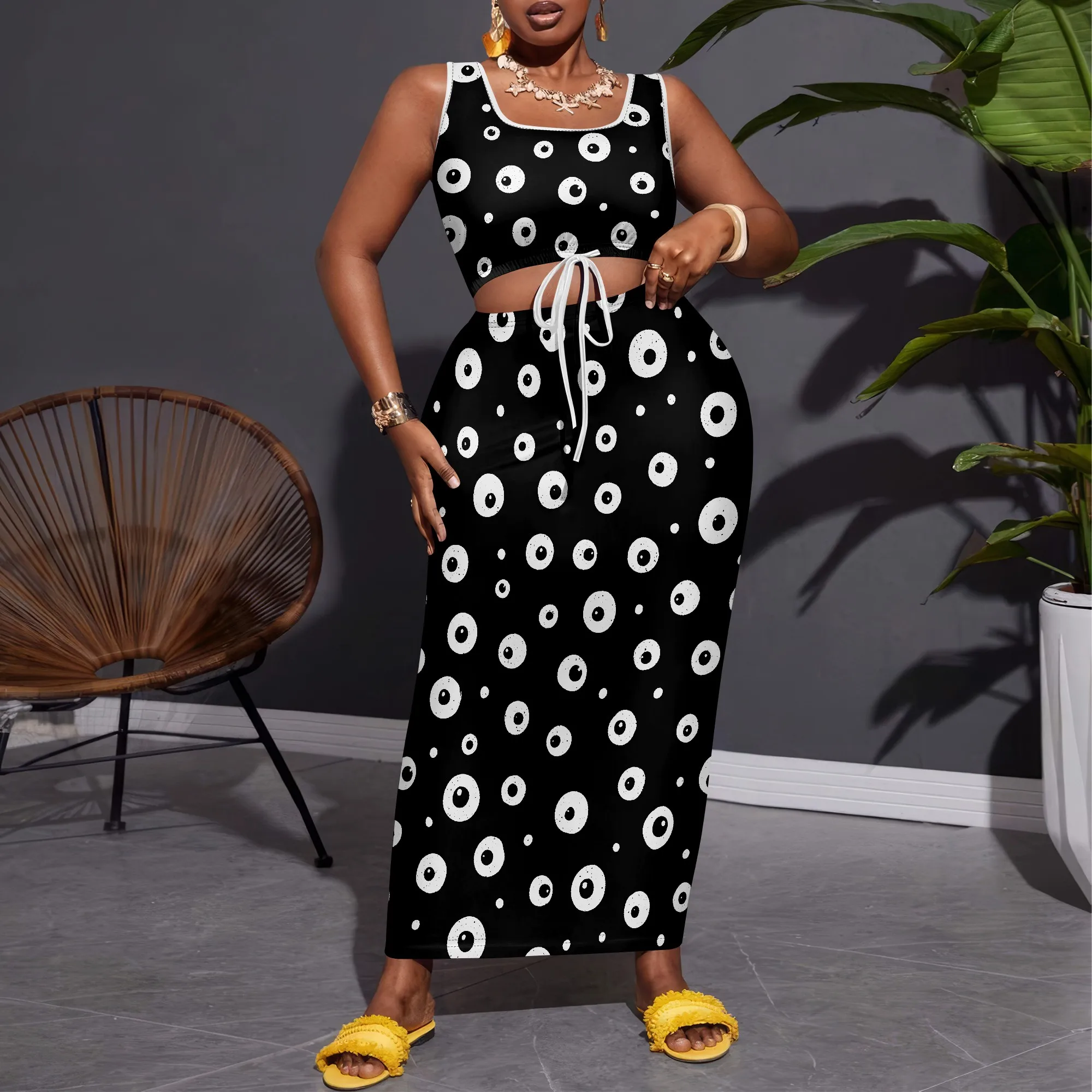 Nupusa Plus Size Polka Dot Print Two - Piece Set Women Summer Sleeveless Casual Outfit
Nupusa Plus Size Polka Dot Print Two - Piece Set Women Summer Sleeveless Casual Outfit
