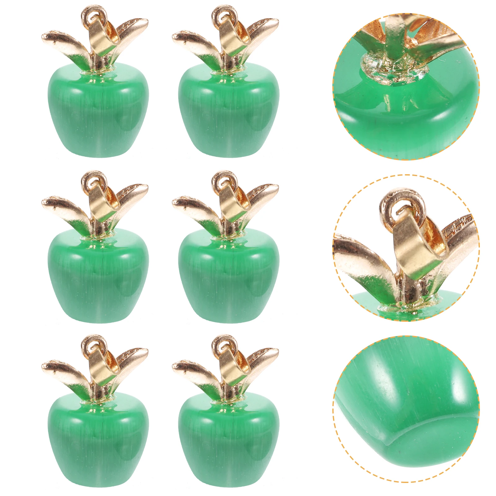 10pcs Creative Apple Charms Cat'S Eye Pendant Jewelry Making Diy Keychain Trinkets Durable Lightweight Portable Crafts 
10pcs Creative Apple Charms Cat'S Eye Pendant Jewelry Making Diy Keychain Trinkets Durable Lightweight Portable Crafts