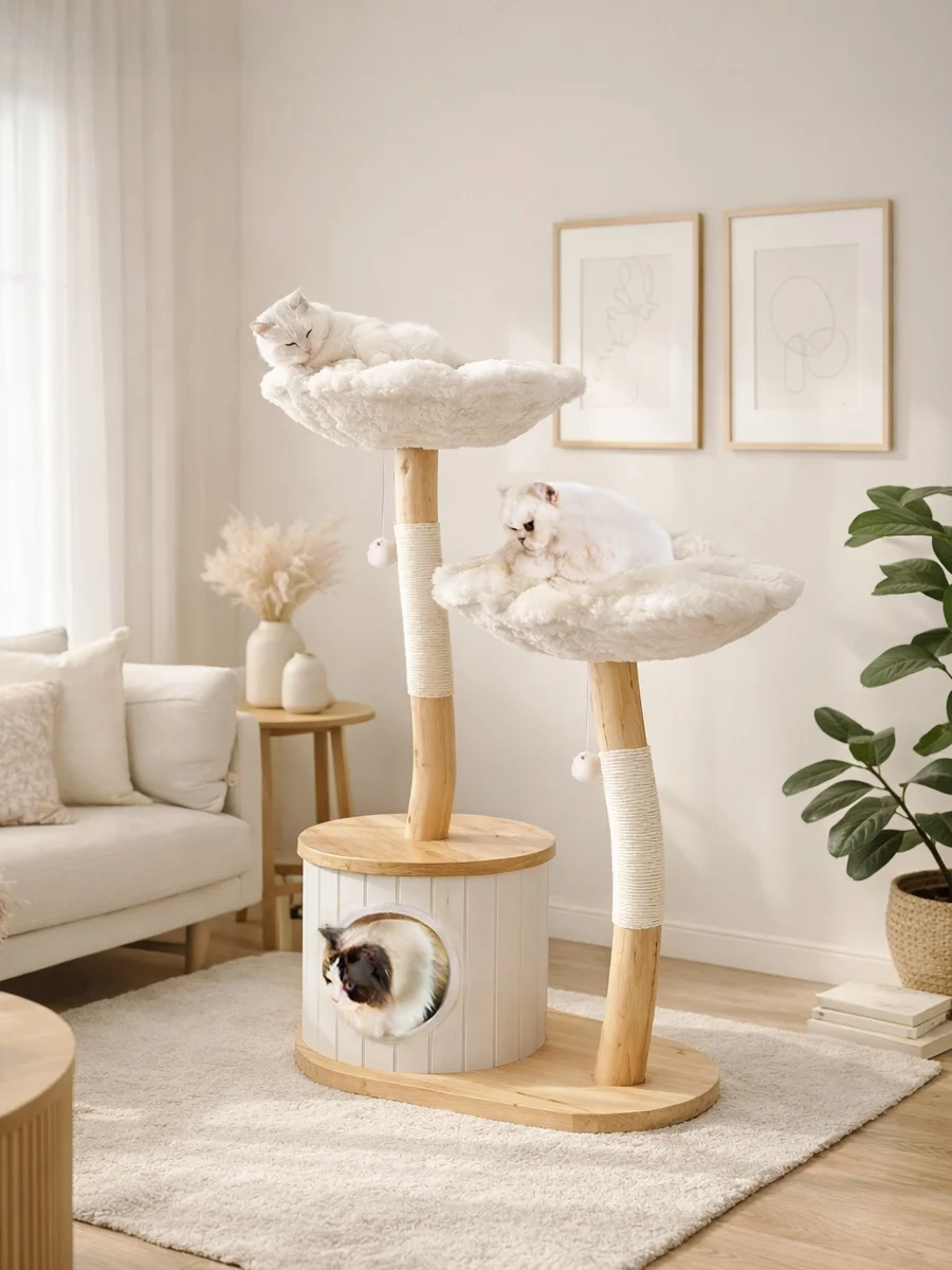 UHomePets Large Size Wood Tree Flower Tree Integrated Climbing Frame Scratcher Environmentally Painted
UHomePets Large Size Wood Tree Flower Tree Integrated Climbing Frame Scratcher Environmentally Painted