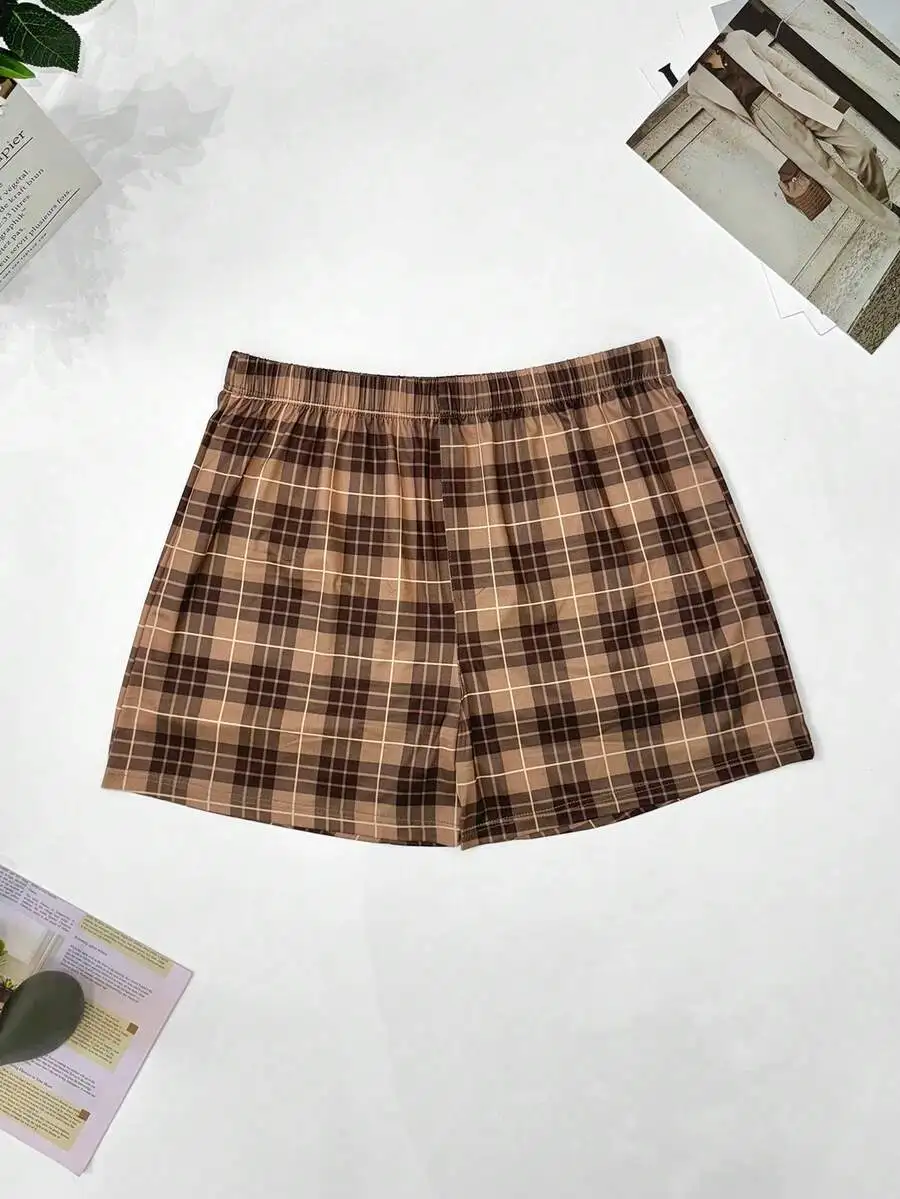 Mens Breathable Plaid Boxer Shorts Elastic Waist Casual Loungewear
Mens Breathable Plaid Boxer Shorts Elastic Waist Casual Loungewear