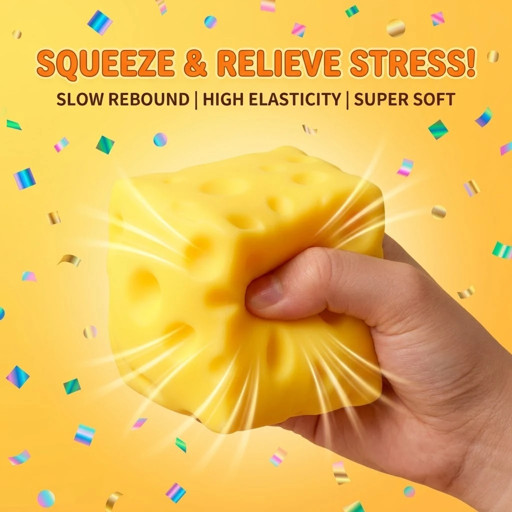 Maltose Giant Cheese Squishy: Extra Large Food Squeeze Ball, ASMR Tactile Sensory Fidget, Aesthetic Adult Desk Therapy Toy
Maltose Giant Cheese Squishy: Extra Large Food Squeeze Ball, ASMR Tactile Sensory Fidget, Aesthetic Adult Desk Therapy Toy