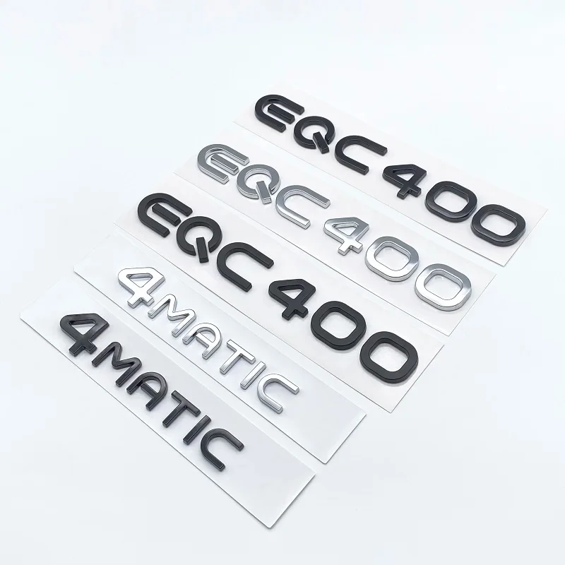Chrome Silver Black Trunk Letters EQC400 4MATIC Emblems for Mercedes Benz EQC Electric Motor SUV AWD N293 Logo Accessories
Chrome Silver Black Trunk Letters EQC400 4MATIC Emblems for Mercedes Benz EQC Electric Motor SUV AWD N293 Logo Accessories