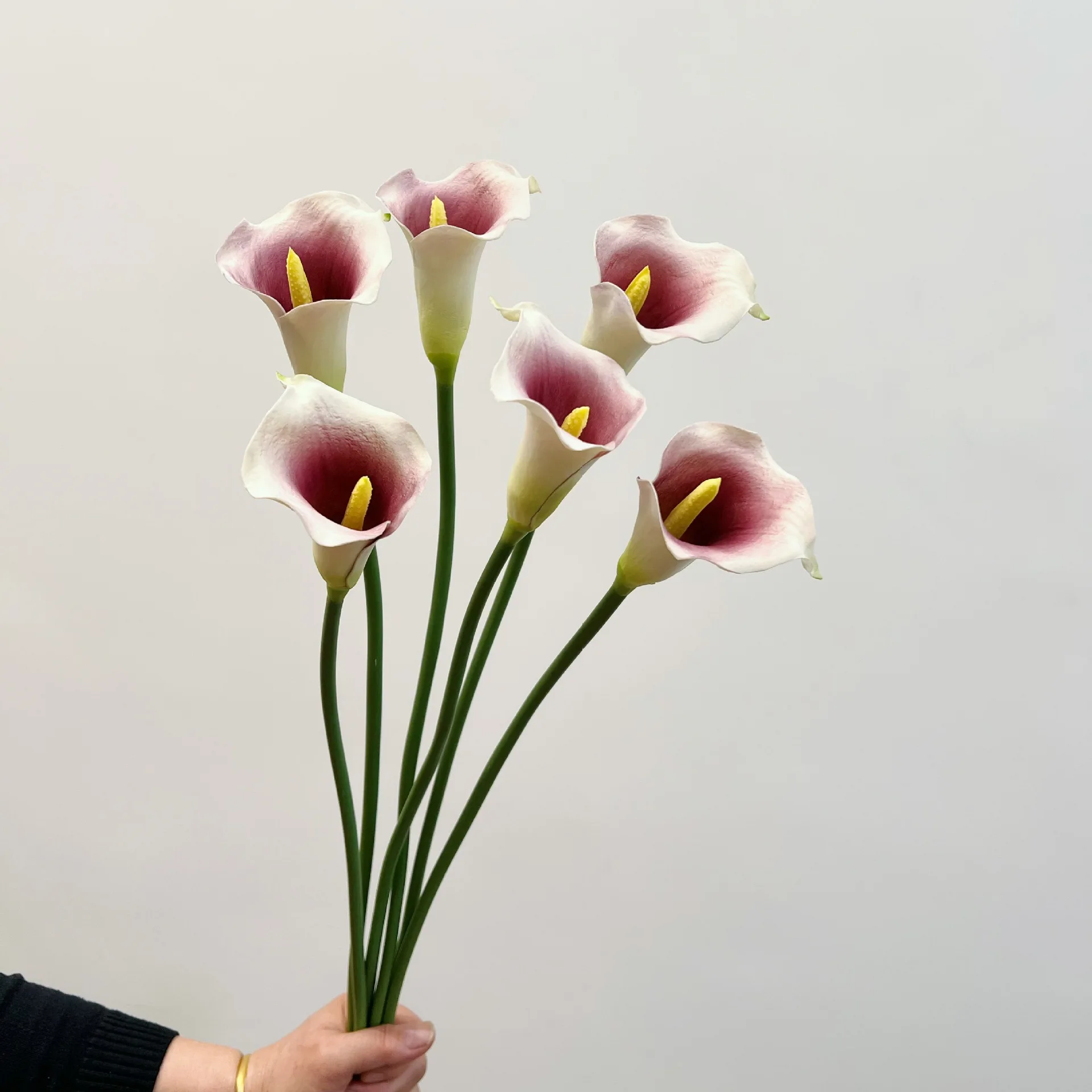 6pc 26In Single Stem Crescent Calla Lily Artificial Flower for Wedding Home Valentine Floral Wall Decor Design Photography Props
6pc 26In Single Stem Crescent Calla Lily Artificial Flower for Wedding Home Valentine Floral Wall Decor Design Photography Props