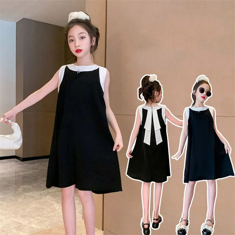 2025 New Summer Girls Vest Dress Big Children's Fashion Sleeveless Black Vestidos Teenager Casual Loose Thin Clothing 4-12Years
2025 New Summer Girls Vest Dress Big Children's Fashion Sleeveless Black Vestidos Teenager Casual Loose Thin Clothing 4-12Years