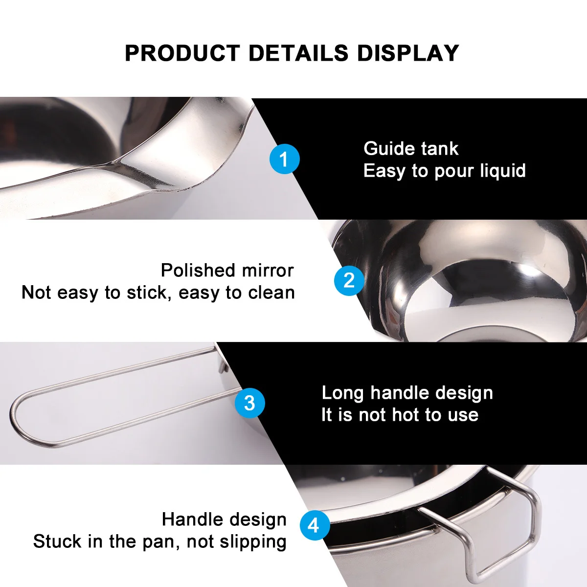 2 Pcs Stainless Steel Chocolate Melting Pot Wax Melt Warmer Boiler Candy Caramel Saucepan Double Pour Spouts Heat Resistant
2 Pcs Stainless Steel Chocolate Melting Pot Wax Melt Warmer Boiler Candy Caramel Saucepan Double Pour Spouts Heat Resistant