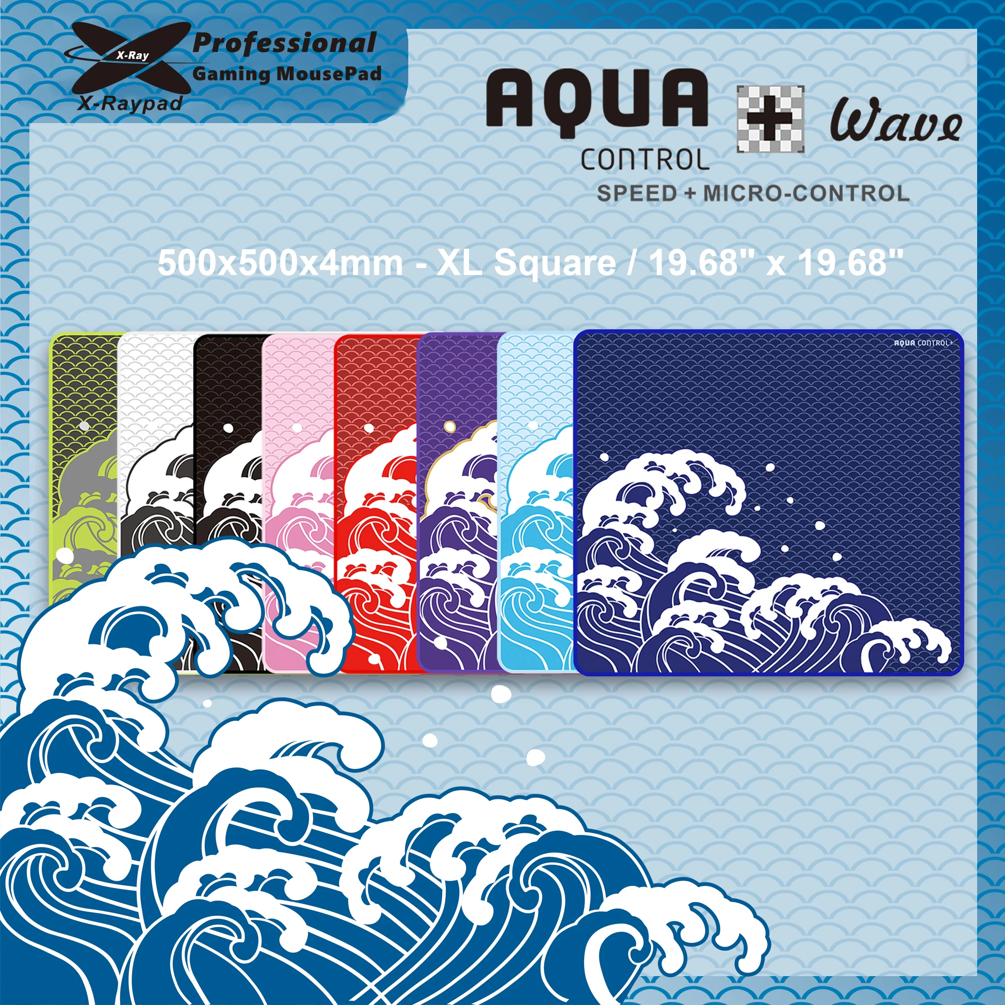 500x500x4mm X-Raypad Aqua Control Plus Gaming Mouse Pads Wave Series for CSGO Valorant gamer
500x500x4mm X-Raypad Aqua Control Plus Gaming Mouse Pads Wave Series for CSGO Valorant gamer