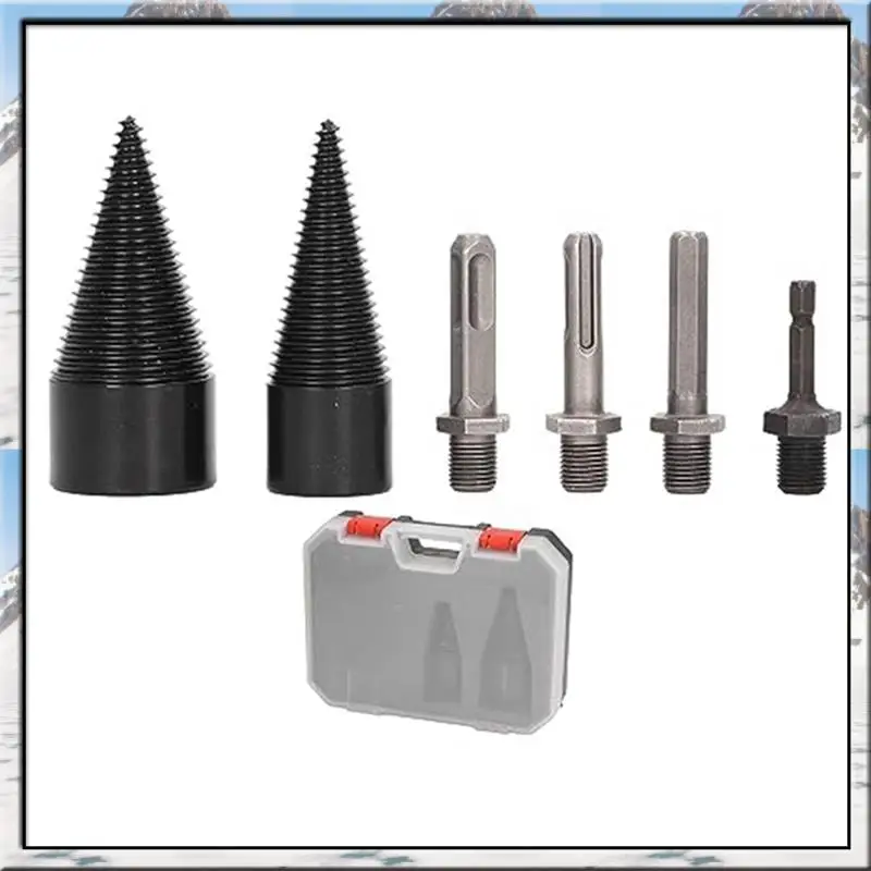 Набор из 6 насадок для раскалывания дров, 32 мм, 42 мм, съемный конус для раскалывания дров, с 4 ручками59-
Набор из 6 насадок для раскалывания дров, 32 мм, 42 мм, съемный конус для раскалывания дров, с 4 ручками59-