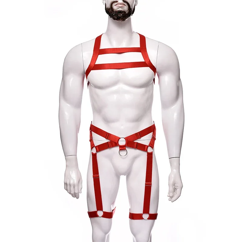 Unisex Men Leg Garter Belt Set Gothic Elastic Clothing Strap Halter Cupless Body Harness Waist Belt Cosplay Club wear Costumes
Unisex Men Leg Garter Belt Set Gothic Elastic Clothing Strap Halter Cupless Body Harness Waist Belt Cosplay Club wear Costumes
