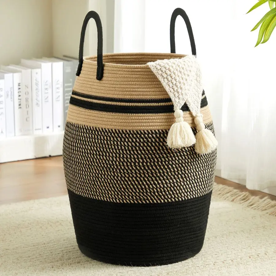 Extra Large Laundry Hamper Basket by Fionas magic, Woven Tall Clothes Hamper for Storage Blanket, Toys and Dirty Cothes in Bedro
Extra Large Laundry Hamper Basket by Fionas magic, Woven Tall Clothes Hamper for Storage Blanket, Toys and Dirty Cothes in Bedro