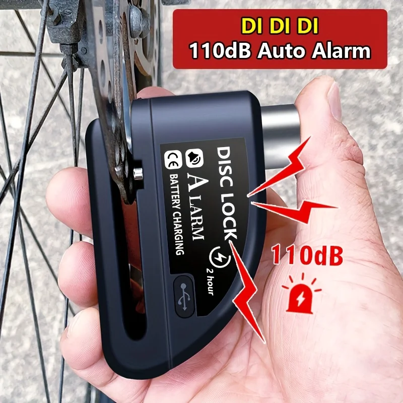 Motorbike Security Lock with Disc Brake Alarm System, 110Db Sound, 500Mah Rechargeable Battery, Includes USB Charging Cable And Reminder Rope
Motorbike Security Lock with Disc Brake Alarm System, 110Db Sound, 500Mah Rechargeable Battery, Includes USB Charging Cable And Reminder Rope