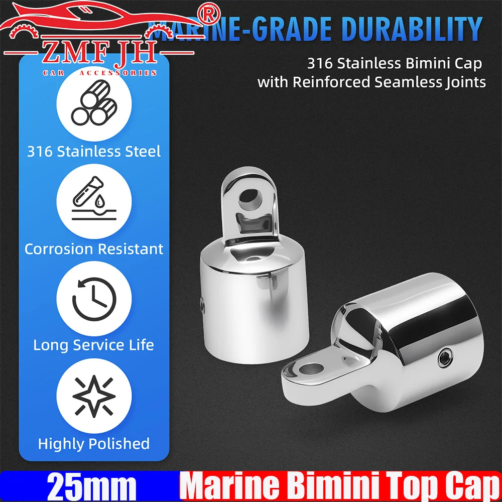 25MM Top Cap 316 Stainless Steel Top Caps Marine Hardware 4PCS Slip Cap Boat Fittings Boat Accessories Bimini Top Eye End
25MM Top Cap 316 Stainless Steel Top Caps Marine Hardware 4PCS Slip Cap Boat Fittings Boat Accessories Bimini Top Eye End