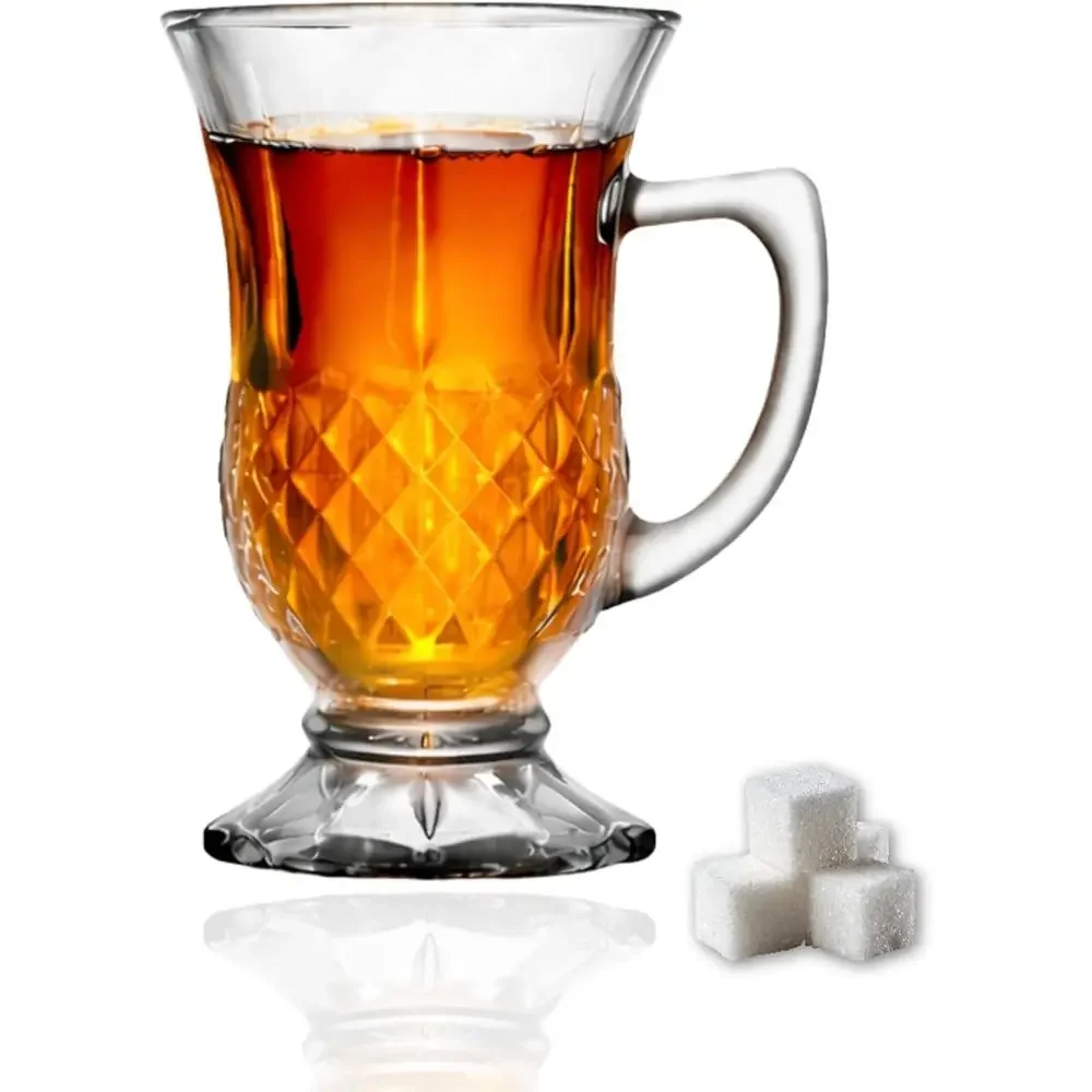 Turkish Tea Glasses with Handles Set o 48, Small ooted Clear Glass Cups, Slim Waist Tea and Coee Cups or Hot and Cold Drinks, ,
Turkish Tea Glasses with Handles Set o 48, Small ooted Clear Glass Cups, Slim Waist Tea and Coee Cups or Hot and Cold Drinks, ,