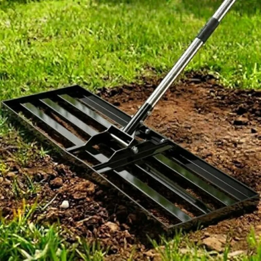 30x10 inch Lawn Leveling Rake 72" Effort Saving Lawn Leveler Tool Stainless Steel Handle Lawn Leveler for Golf Course Yard Past
30x10 inch Lawn Leveling Rake 72" Effort Saving Lawn Leveler Tool Stainless Steel Handle Lawn Leveler for Golf Course Yard Past