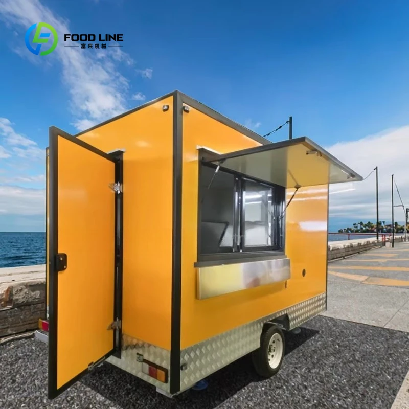 Customized New 12-foot Food Trucks, a Must-have with Range Hood and Working Bench
Customized New 12-foot Food Trucks, a Must-have with Range Hood and Working Bench