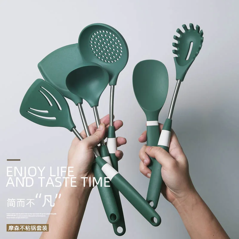 Silicone spatula kitchen non-stick cookware set cooking spoon soup colander cooking spatula household spatula set
Silicone spatula kitchen non-stick cookware set cooking spoon soup colander cooking spatula household spatula set