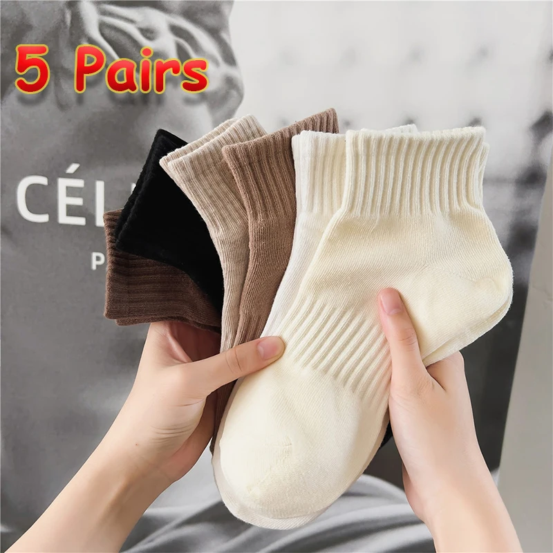 5 пар зимних женских носков до щиколотки, однотонные теплые женские повседневные носки, простые вентилируемые спортивные короткие носки, уличные вязаные нейтральные носки
5 пар зимних женских носков до щиколотки, однотонные теплые женские повседневные носки, простые вентилируемые спортивные короткие носки, уличные вязаные нейтральные носки