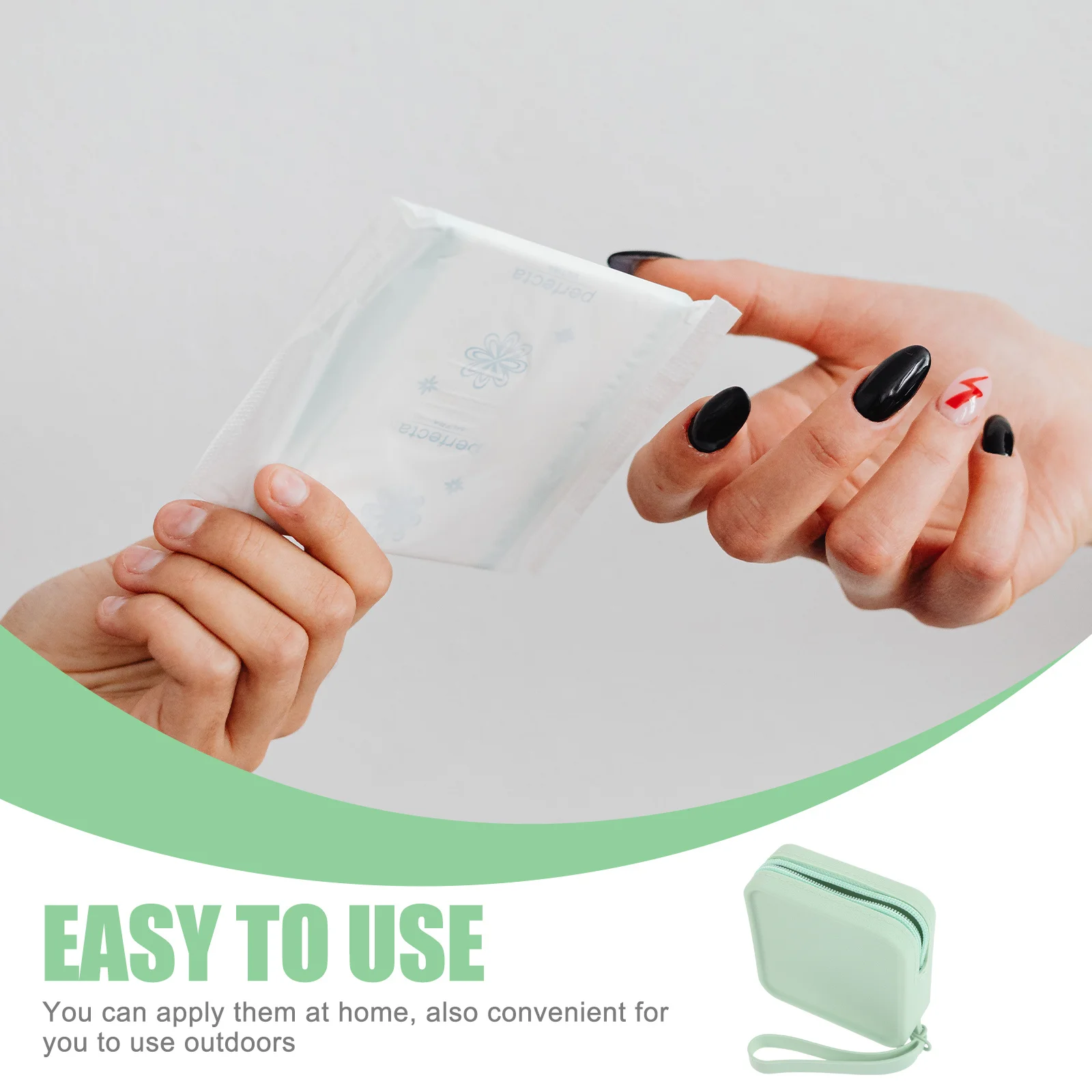 Reusable Sanitary Napkin Pouch Waterproof Silicone Pad Holder for Women Compact Period Kit Bag for Travel Earphones Keys Coins
Reusable Sanitary Napkin Pouch Waterproof Silicone Pad Holder for Women Compact Period Kit Bag for Travel Earphones Keys Coins