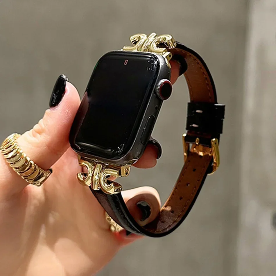 For Apple Watch band Series Ultra 10/9/8/7/6/5 Luxury Leather loop For Women 38mm 40mm 41mm 42mm 44mm 45mm 46mm 49mm Strap
For Apple Watch band Series Ultra 10/9/8/7/6/5 Luxury Leather loop For Women 38mm 40mm 41mm 42mm 44mm 45mm 46mm 49mm Strap