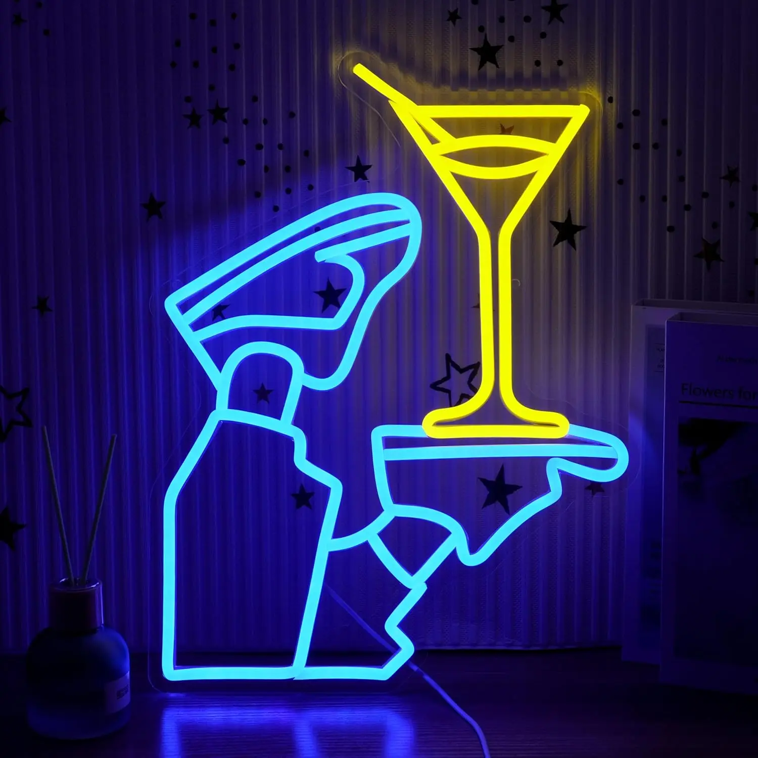 Party Cocktail Neon Sign Wall Decor Soft retro neon sign, warm-toned vintage, time reversal
Party Cocktail Neon Sign Wall Decor Soft retro neon sign, warm-toned vintage, time reversal