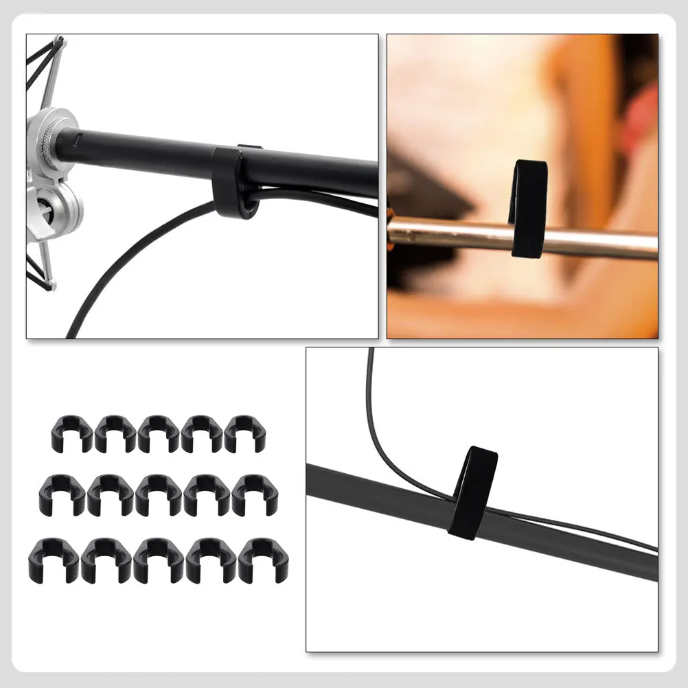 15 Pcs Microphone Bracket Accessories Durable Plastic Clips Cable Organizer for Stands Mic Cord Holder Fits Most Poles Small
15 Pcs Microphone Bracket Accessories Durable Plastic Clips Cable Organizer for Stands Mic Cord Holder Fits Most Poles Small