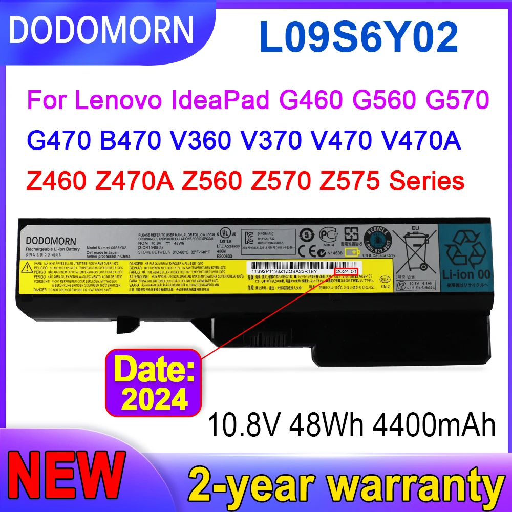 New L09S6Y02 Laptop Battery for Lenovo IdeaPad G460 G470 G570 G560 V360 V370 V470 Z460 Z465 B470 B570 L09L6Y02
New L09S6Y02 Laptop Battery for Lenovo IdeaPad G460 G470 G570 G560 V360 V370 V470 Z460 Z465 B470 B570 L09L6Y02