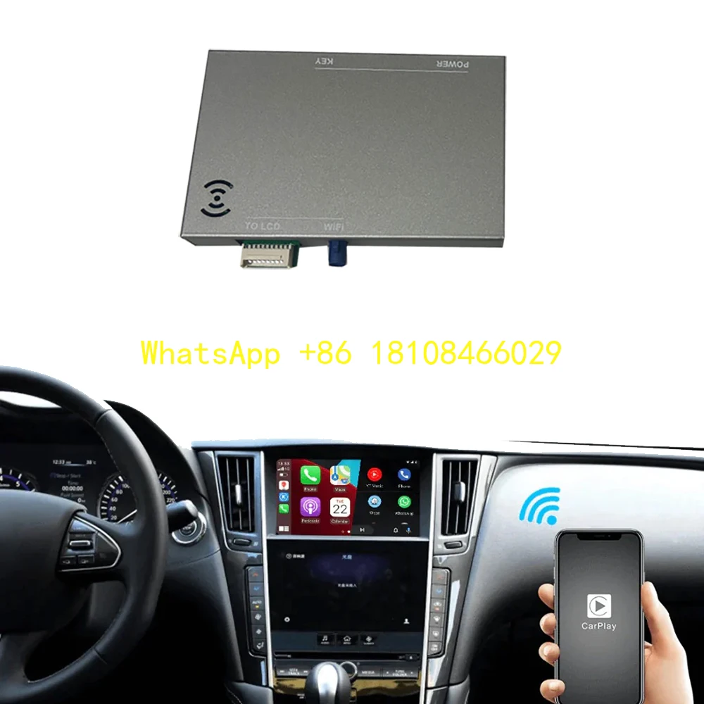Wireless Carplay Infiniti Q50 Q50L 2015-2019 Android Auto Carplay Module Multimedia Interface Radio Player Navigation
Wireless Carplay Infiniti Q50 Q50L 2015-2019 Android Auto Carplay Module Multimedia Interface Radio Player Navigation