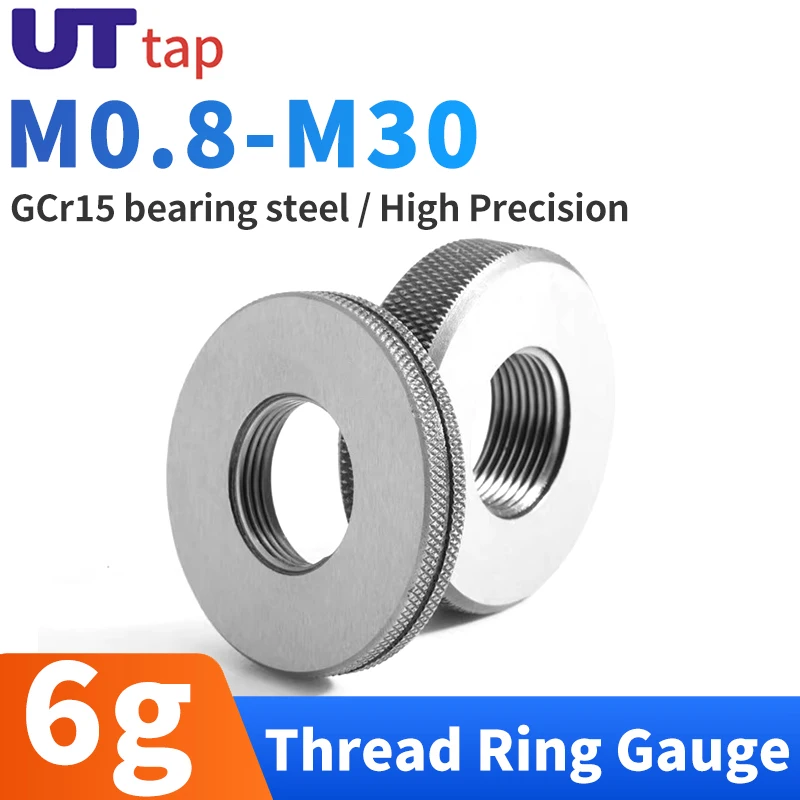 UT TAP 1SET 6g Accuracy Thread Ring Gauge M0.8-M30 Metric Standard Tooth Go And No-Go Gage Precision External Thread Gauge
UT TAP 1SET 6g Accuracy Thread Ring Gauge M0.8-M30 Metric Standard Tooth Go And No-Go Gage Precision External Thread Gauge