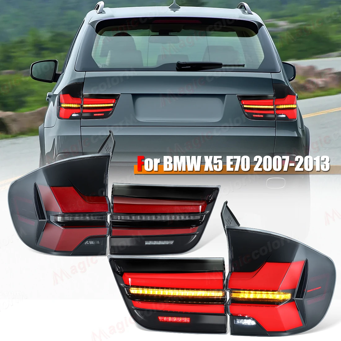 For BMW X5 E70 2007-2013 LED Tail Lamp Assembly Rear Brake Fog Lamp Turn Signal Light Reverse Driving Taillight Left and Right
For BMW X5 E70 2007-2013 LED Tail Lamp Assembly Rear Brake Fog Lamp Turn Signal Light Reverse Driving Taillight Left and Right