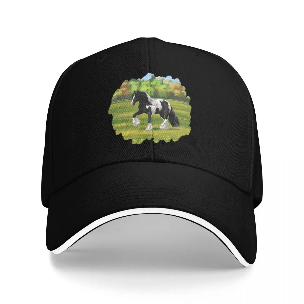Black Pinto Piebald Gypsy Vanner Irish Cob Draft Horse Baseball Cap Kids Hat Sun Cap Men Caps Women's
Black Pinto Piebald Gypsy Vanner Irish Cob Draft Horse Baseball Cap Kids Hat Sun Cap Men Caps Women's