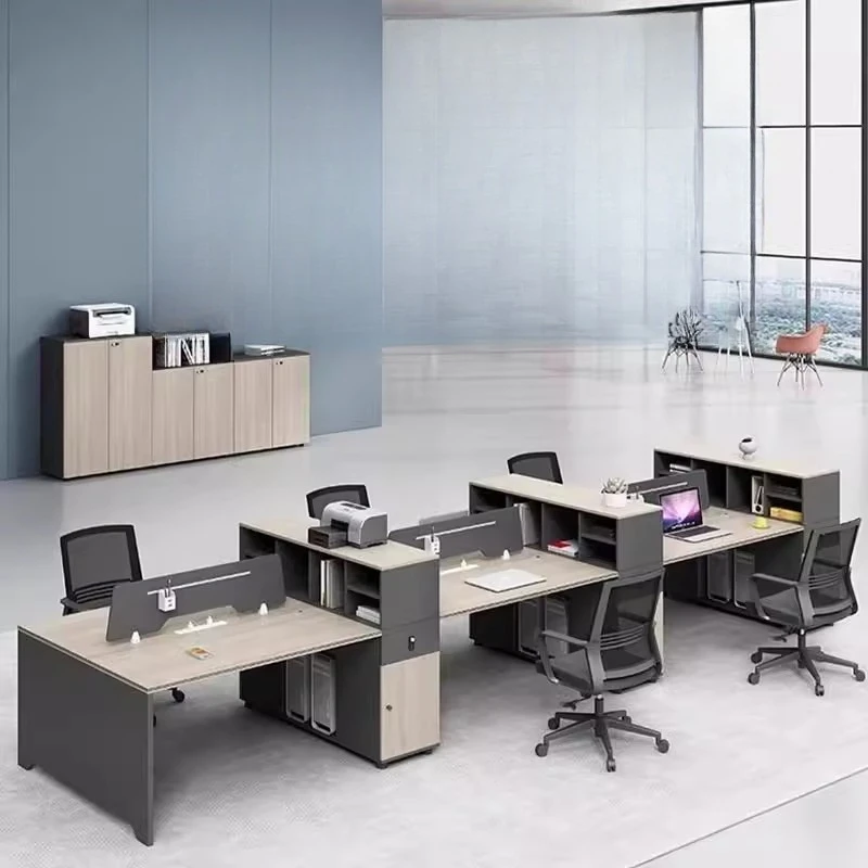 Desk staff, simple modern office desk and chair combination 6 people, card seat 4 people, financial staff
Desk staff, simple modern office desk and chair combination 6 people, card seat 4 people, financial staff